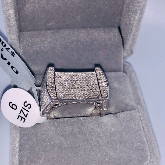 Unbeatable price REAL diamond mens custom made ring huge sale not fake best gift - Picture 8 of 8